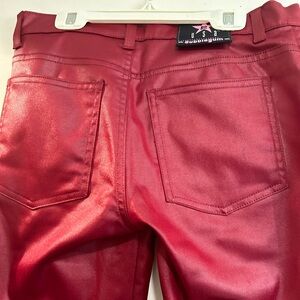 Bubblegum Women's Straight Leg Jeans - Shiny Red